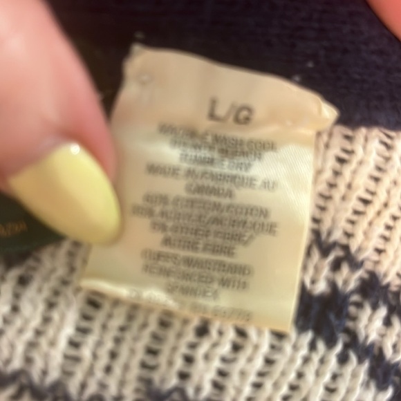 Northern Reflections Parkhurst Cardigan Sweater Vintage Winter Snow Cotton Blend - Picture 10 of 11